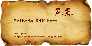 Prihoda Róbert névjegykártya